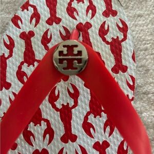 Tory Burch Lobster Rubber Flip Flop (vintage) from early 2010s. Size 8.